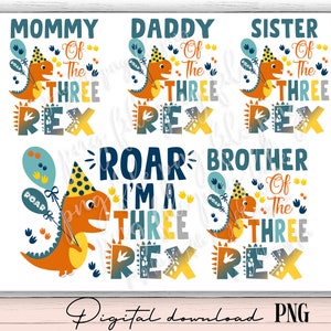 Family Saurus bundle png, THREE rex png, Dinosaur Family png, Matching Family png, t-rex three-rex png, Saurus png, t rex png, dinosaur png