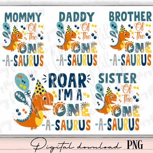 ONE A- Saurus bundle png, mommy a-saurus, Dinosaur Family png, dinosaur Matching Family png, dinosaur birthday png, Saurus png, dinosaur png