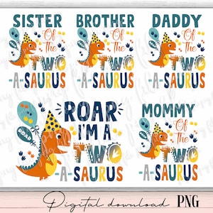 TWO A- Saurus bundle png, mommy a-saurus, Dinosaur Family png, dinosaur Matching Family png, dinosaur birthday png, Saurus png, dinosaur png