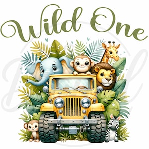 Wild One Bundle Family png, Birthday Wild One PNG, Zoo Animal Safari Birthday, Wild Birthday, safari jungle Sublimation Instant Download 258