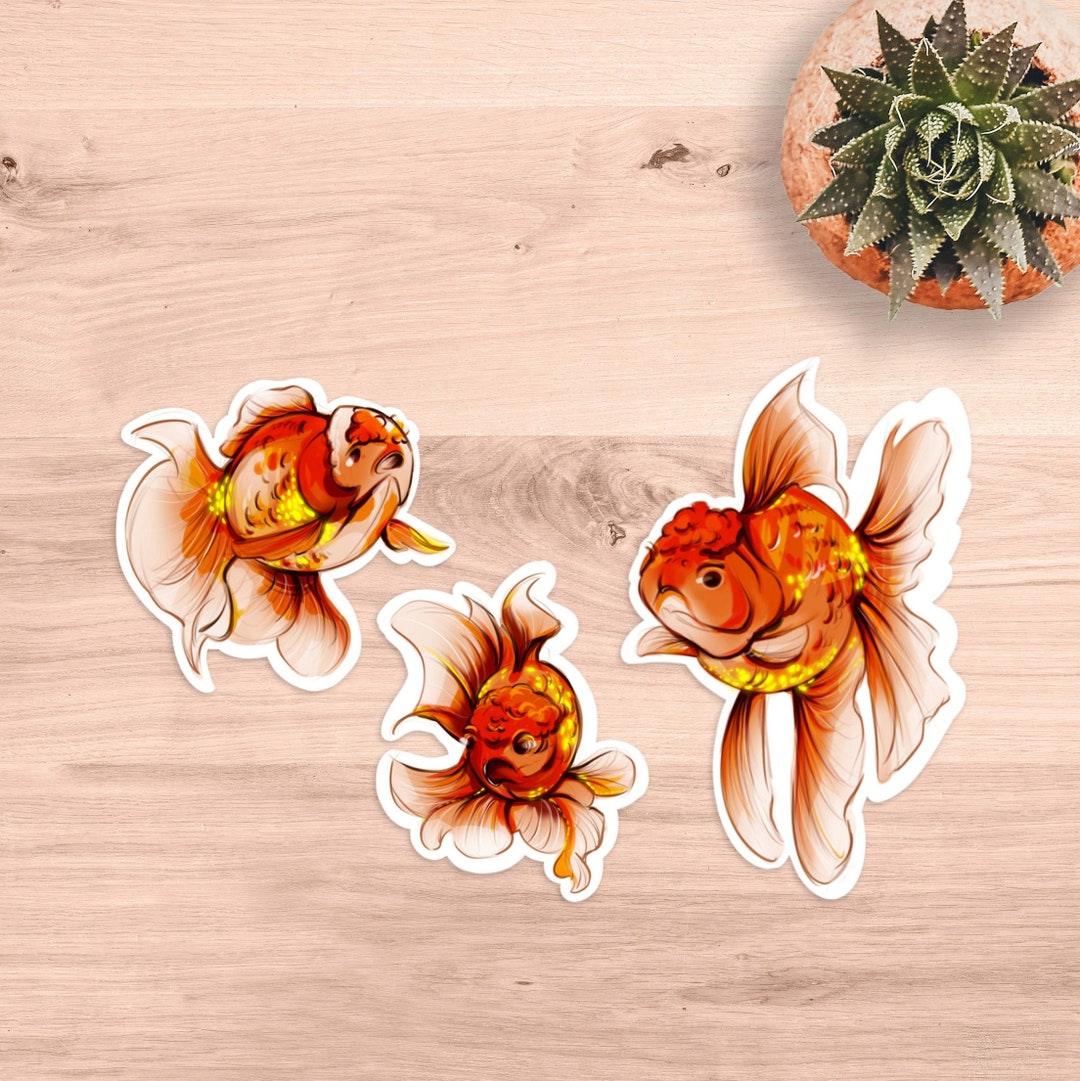 Fat Goldfish Sticker Goldfish Sticker Pack - Etsy