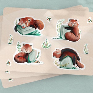 Planche Stickers - Pandas Roux