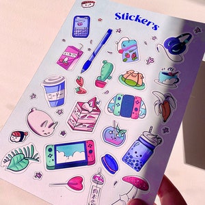 Grande Planche Stickers Geeks & Mignons