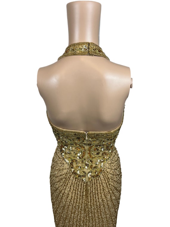 Vintage Mike Benet Formals //Gold Sequin/Beaded L… - image 5