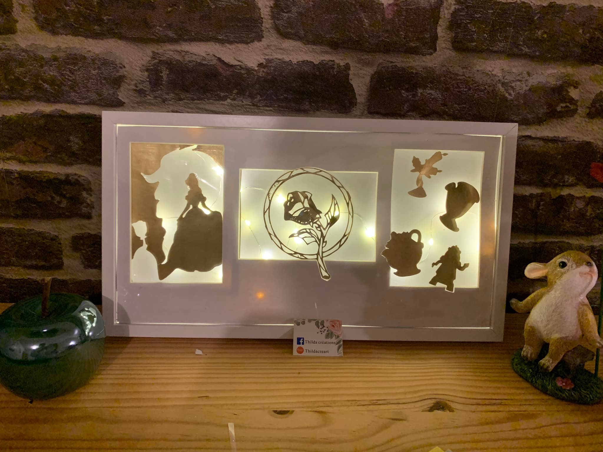 Tableau Lumineux Inspiré Par La Belle et Bete