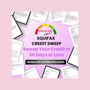 Equifax kreditupplysningsritning Ta bort negativa poster från kreditrapporten Kreditupplysningsguide Ladda ner redigerbar kreditreparationsbonus 200 brev