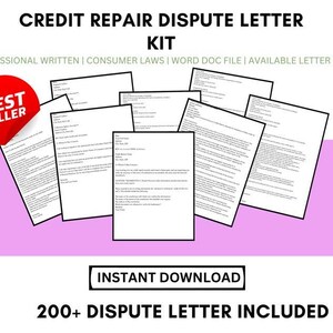 Carta de disputa de manutención infantil Cartas de disputa de reparación de crédito Mejore su puntaje de crédito 200 cartas de disputa incluidas Formato de Microsoft Word editable.