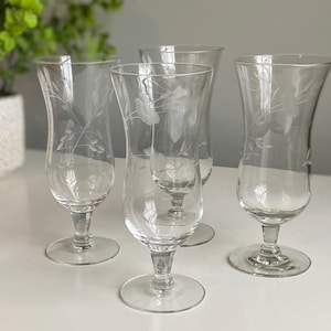 Princess House Heritage Parfait Dessert Glass Set 4 Footed Pedestal Crystal