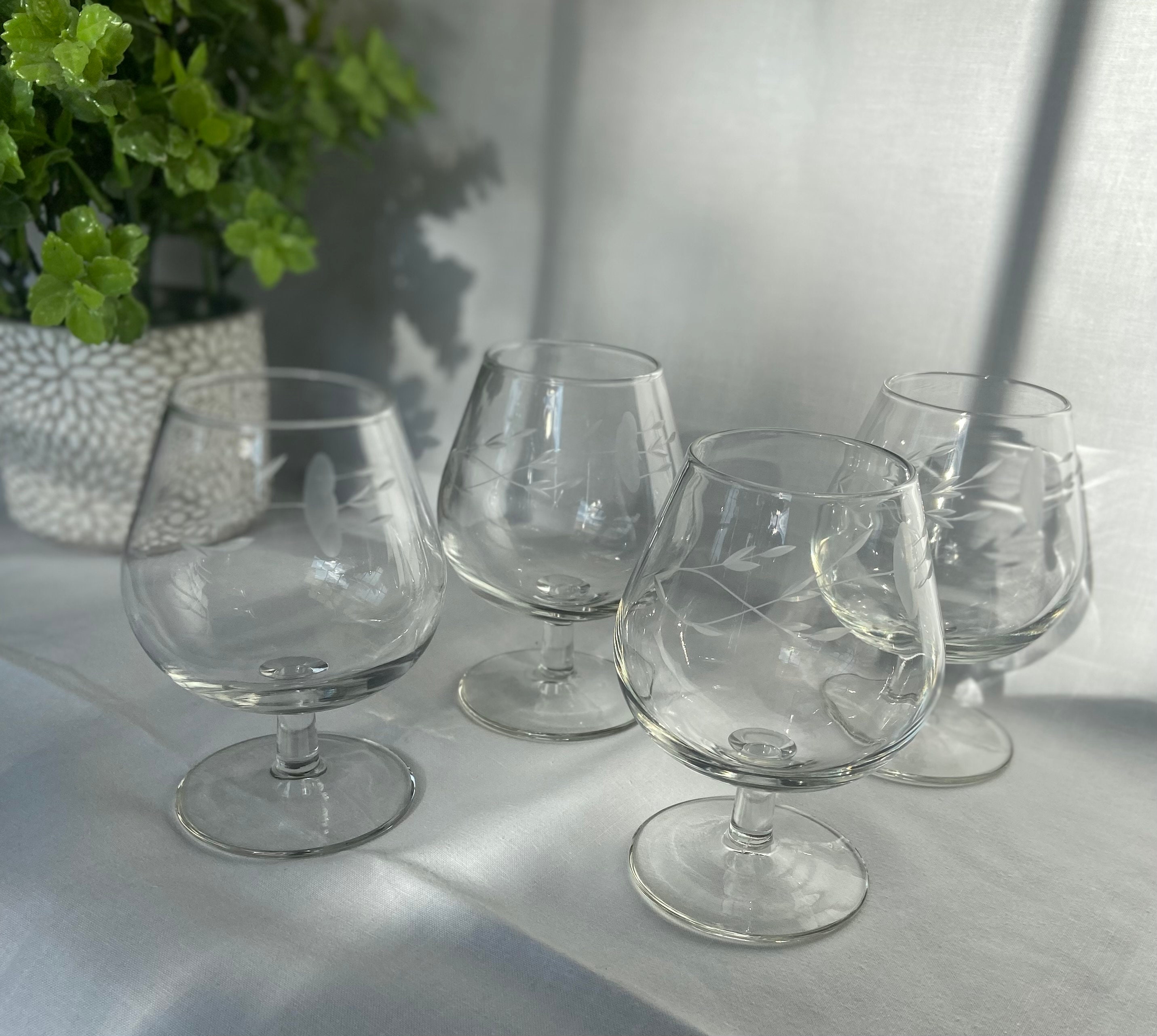 Princess House Crystal, Heritage-crystal Brandy Glasses 4oz set of