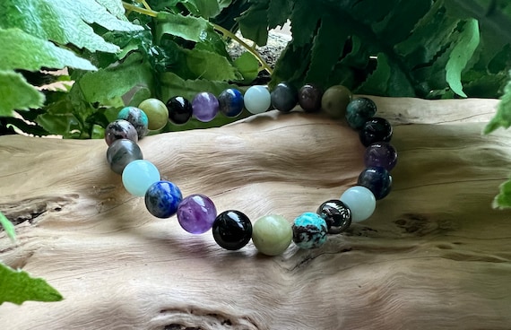 COPD Asthma Respiratory Healing Energy Crystal Bead Bracelet 8mm
