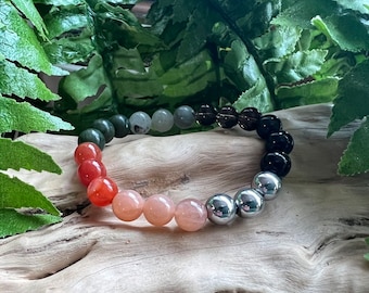Kidney Renal Support Genuine Crystal Healing 8mm Bead Bracelet