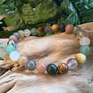 New Beginnings and Focus Genuine Crystal Healing 8mm Bead Bracelet