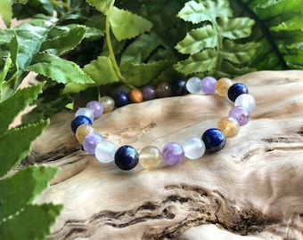 PMS menopause hot flushes Genuine Crystal Healing 8mm Bead Bracelet