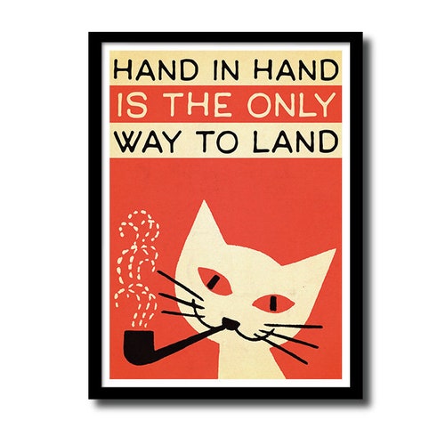 The Love Cats ♡ページ The Lovecats Art Print, Vintage Style Cat Design - Etsy