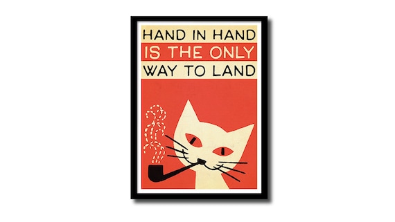 The Love Cats ♡ページ The Lovecats Art Print, Vintage Style Cat Design - Etsy