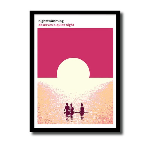 REM Poster Nightswimming Song Lyrics Print Unique Gift for Etsy