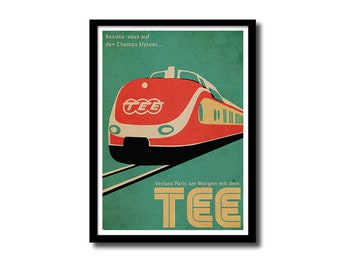 アート・デザイン・音楽 Les TEE, Trans Europ express Trans-europe Express, Kraftwerk Art Print - Etsy