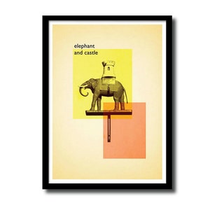 Elephant and Castle, London art print