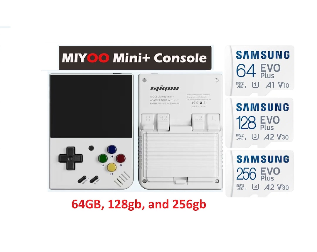 Miyoo Mini Plus NEW White, Gray, Transparent Black, or Transparent