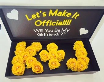 Girlfriend Proposal Rose Box