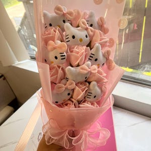 kitty soft floral bouquet