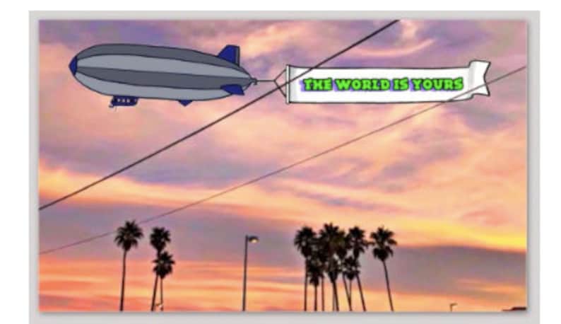 The World is Yours Blimp Sticker - Etsy