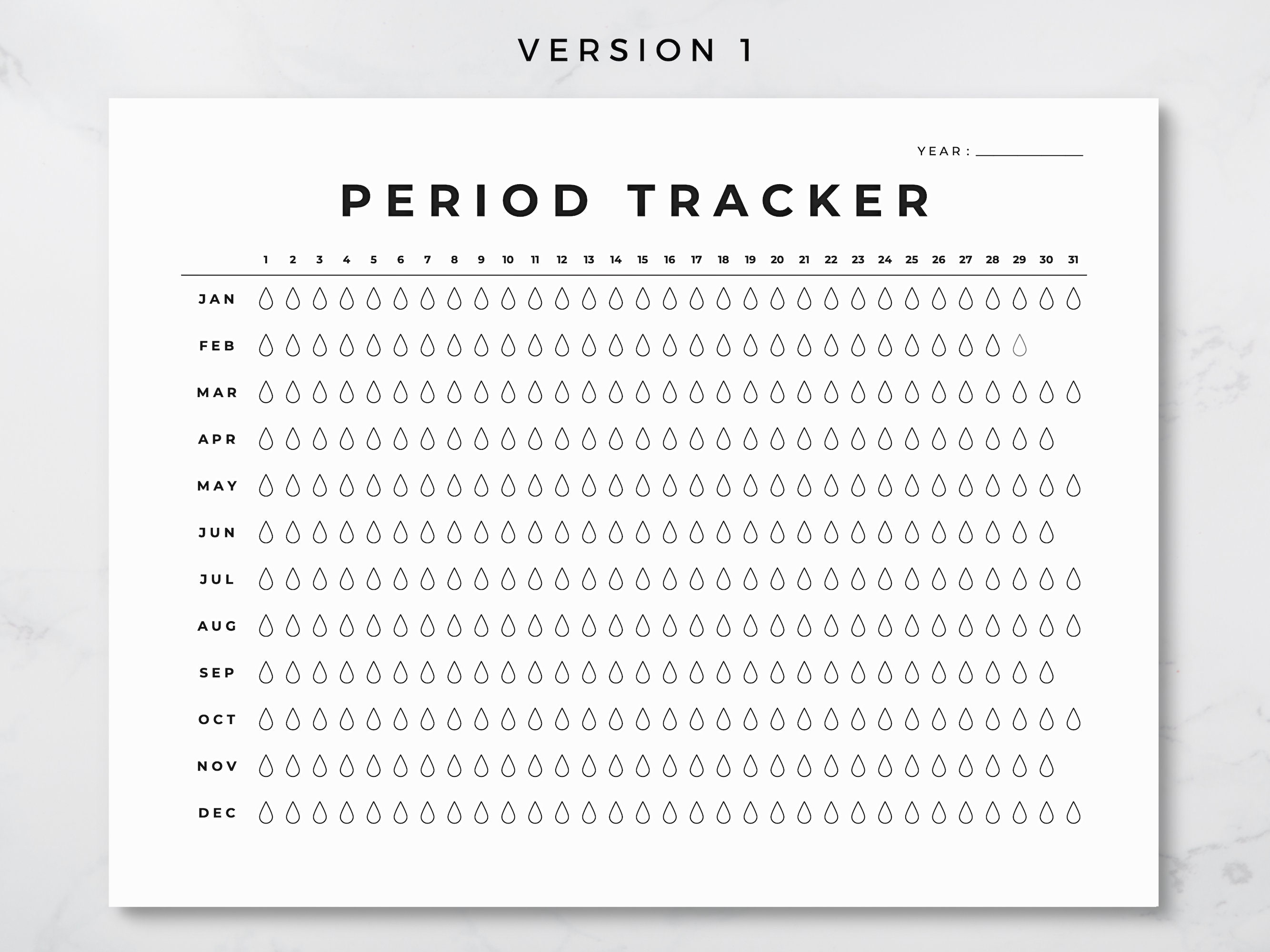 Printable Period Tracker Planner Insert, Period Tracker Digital ...