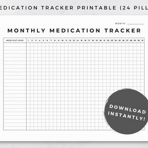 Afdrukbaar medicatietracker, medicatielijst, dagelijks medicatielogboek afdrukbaar, medicatietracker, maandelijkse medicatiechecklist 8,5 x 11