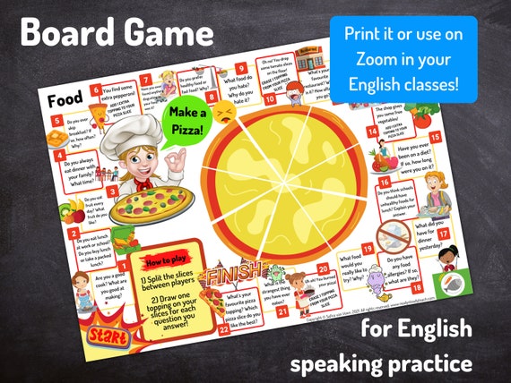 SCHOOL Board Game for English / ESL / TEFL Classes. Play on 