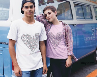 Keith Haring, Heart of Men, camiseta unissex Ultra Cotton, Dia dos Namorados