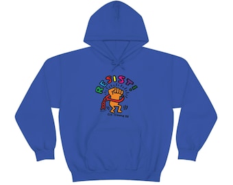 Sudadera con capucha Resist de Keith Haring