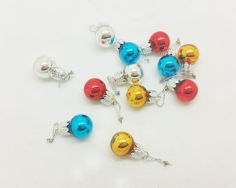 Miniature glass christmas ball 12pcs - 1/12 scale - one inch scale
