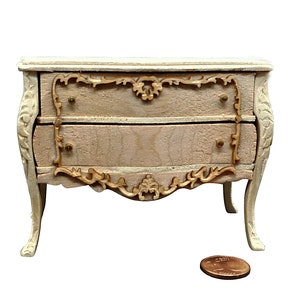 Miniature dollhouse furniture undecorated commode 1:12 SCALE - code VMJ 1801
