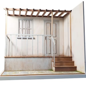 Dollhouse miniature front porch kit - 1/12 scale