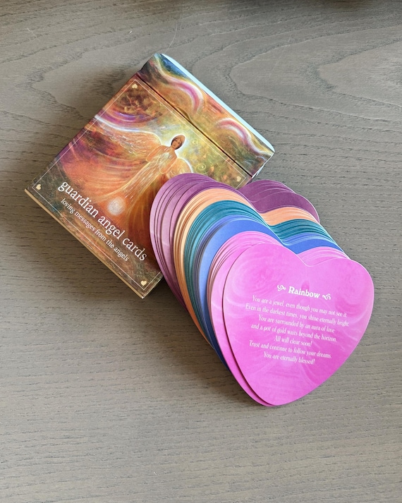 Guardian Angel Heart-Shaped Card Deck