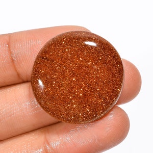Outstanding Top Grade Quality 100% Natural Golden Sandstone Round Shape Cabochon Loose Gemstone For Making Jewelry 38 Ct. 27X27X6 mm TG-4023