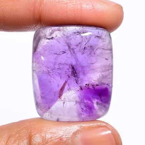 Wonderful Top Grade Quality 100% Natural Trapiche Amethyst Radiant Shape Cabochon Loose Gemstone For Making Jewelry 43.5 Ct 27X22X8mm TG-630