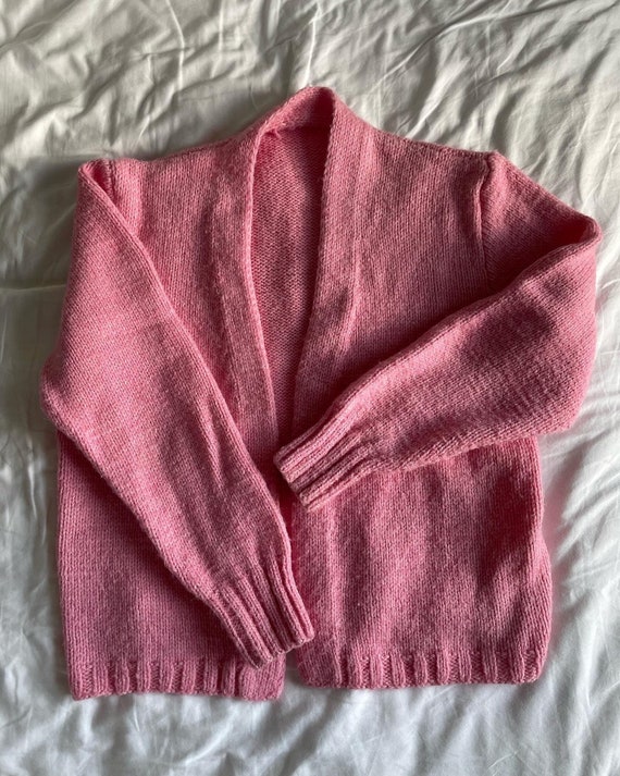 Vintage Pink Handmade Cardigan - image 1