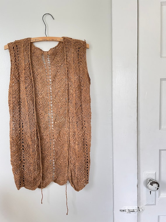 Vintage Handmade Macrame Vest