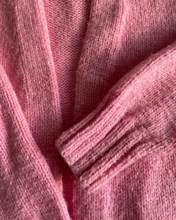 Vintage Pink Handmade Cardigan - image 2