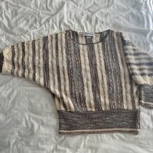 1980s Knit/Crochet Striped Sweater
