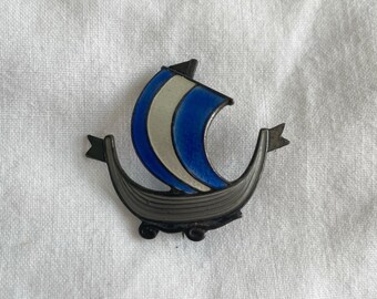 Vintage Norwegian Ship Brooch