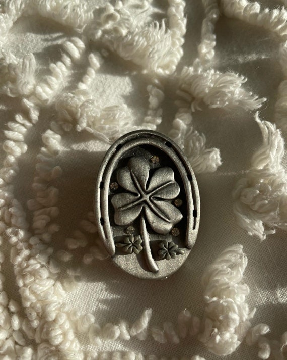 Vintage Shamrock Necklace, Earrings, and Broach Se