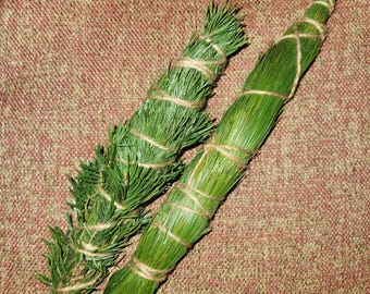 Herbal Smudge Sticks, Winter Solstice, Yule, Altar, cleansing,