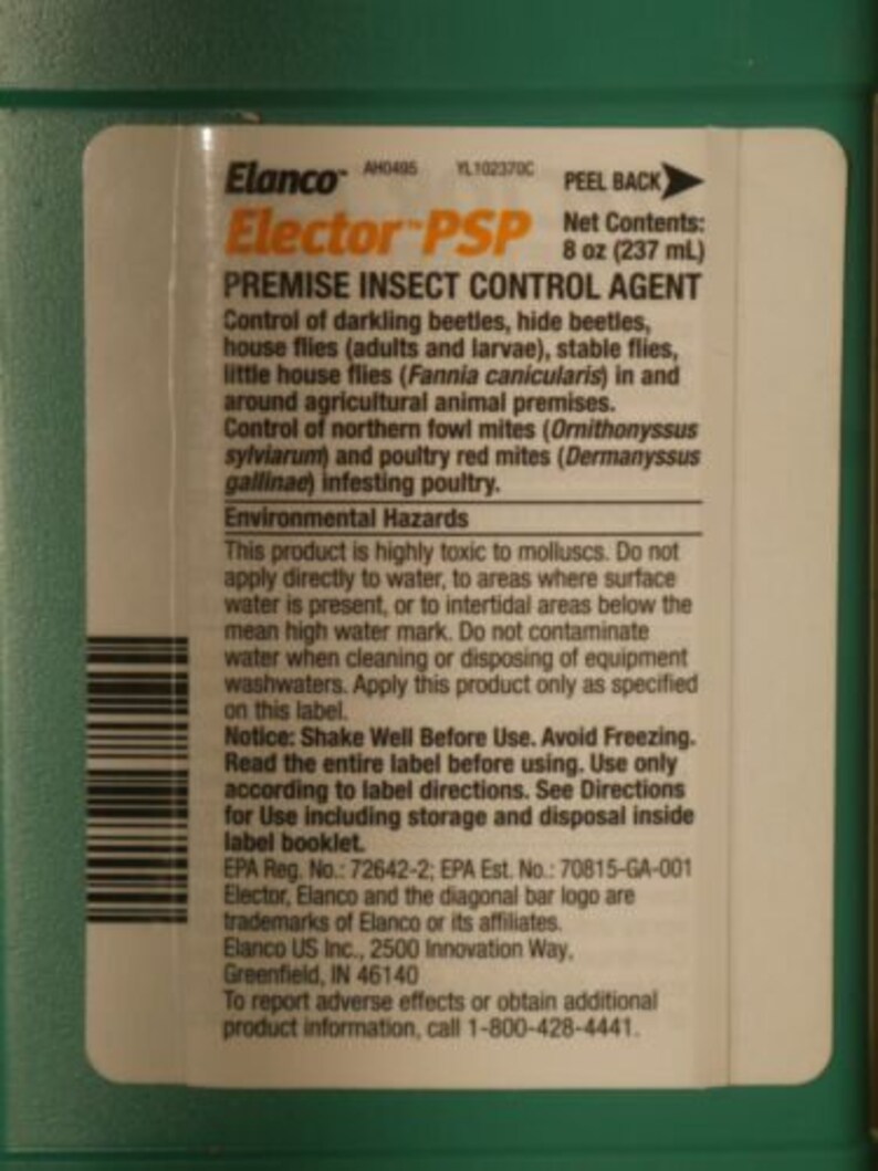 Elector PSP Small Bottle Poultry and Chicken Mites Etsy