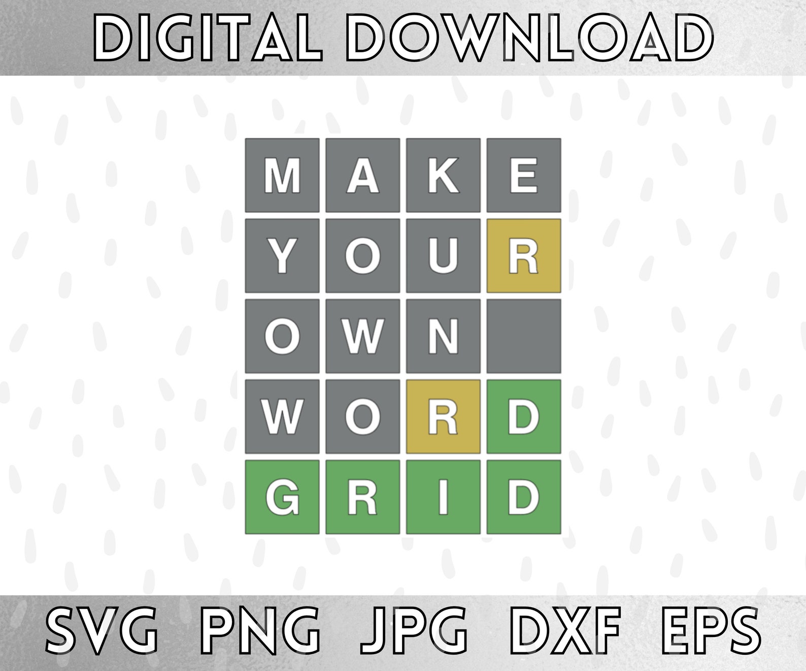 Wordle SVG Make Your Own Wordle Grid Create Any Message  Etsy Israel