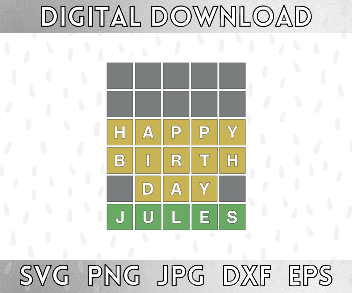 Wordle SVG Make Your Own Wordle Grid Create Any Message  Etsy Israel