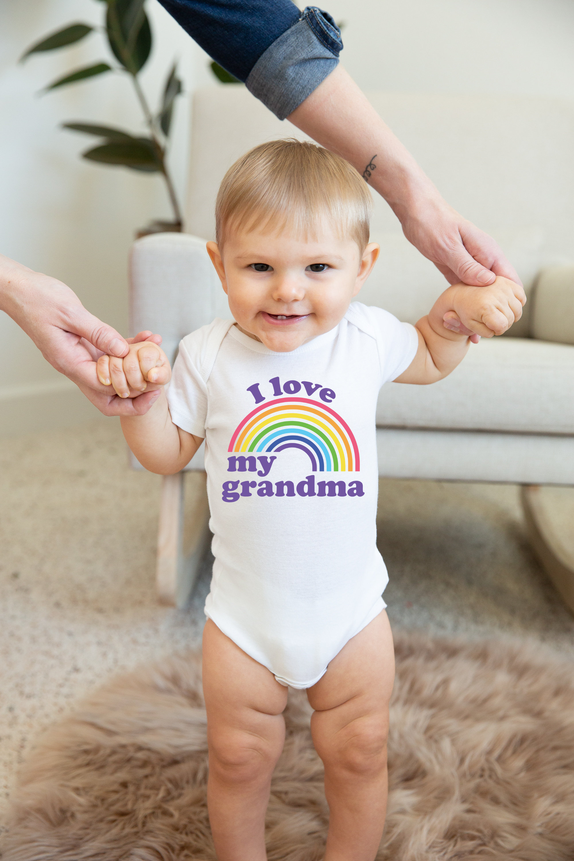 Grandma Baby Onesie® Grandma Baby Shirt I Love My Grandma Baby Clothes