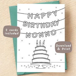Biglietto compleanno Nonno Biglietto compleanno Nonno Biglietto colore Nonno Biglietto stampabile Colore Nonno stampabile Biglietto da colorare Nonno Scarica colorazione Nonno