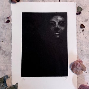 Etching mezzotint límited edition, numbered and signed